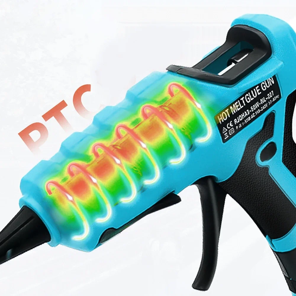 Imagem -05 - Pistola de Cola Elétrica sem Fio Hot Melt Welding Air Glue Sticks Bateria Faça Você Mesmo Makita Bosch Dewalt 50w 30 Pcs mm