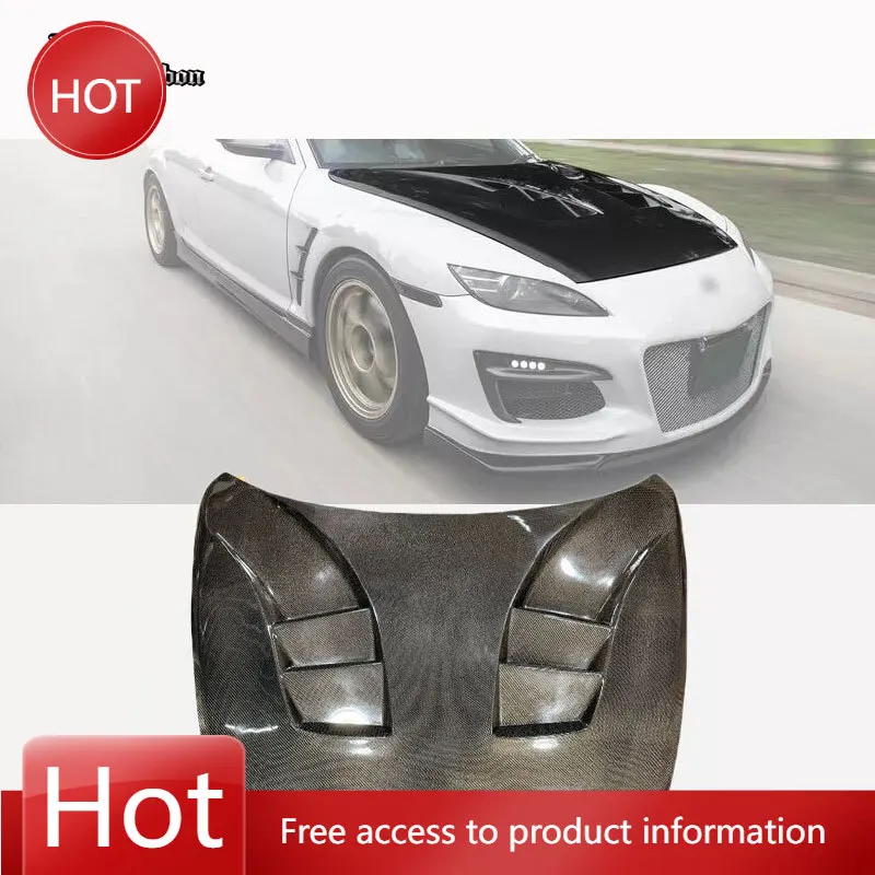 

Капот из углеродного волокна для Mazda RX8 Mazda RX8, модель автомобиля, капот двигателя