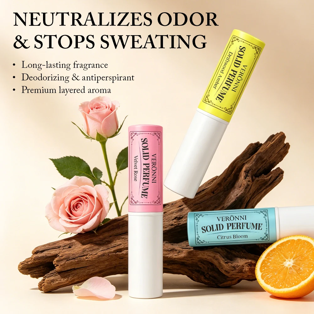 Portable Solid Perfume for Women And Men,Fresh And Long-Lasting Fragrance,Rotary Solid Perfume for Dating &Daily Use,Ideal Gifts