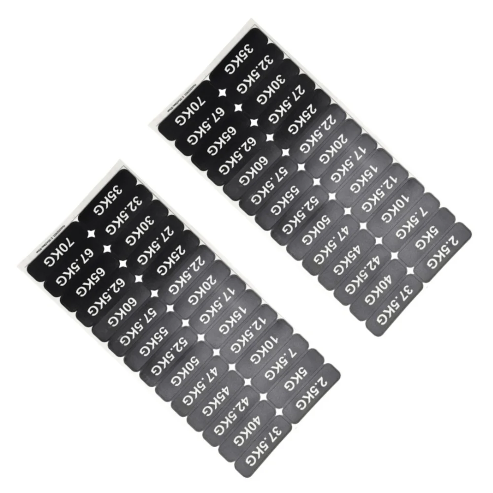 2pcs Weight Stickers Gym Weight Stack Label Number Stickers 2.5kg-70kg For Gym Fitness Equipment Stickers