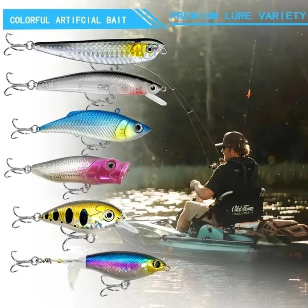 Fishing Tackle Multi-Lure Fishing Lure Kit Multi Style Mixed Artificial Bait Pro Gear Layered Layered Tackle Box Trout Fishing