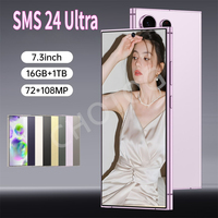 Smart Mobile Phones SMS 24 Ultra Original Smartphone 5G Dual SIM Cellphones 16GB+1TB Android14 Cell Phone Global Version 7800mAh