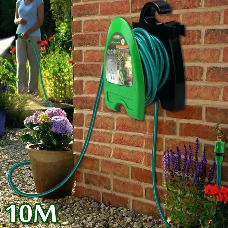 Portable wall-mounted garden watering water pipe rack, gardening tools, car wash, garden watering nozzle combination set