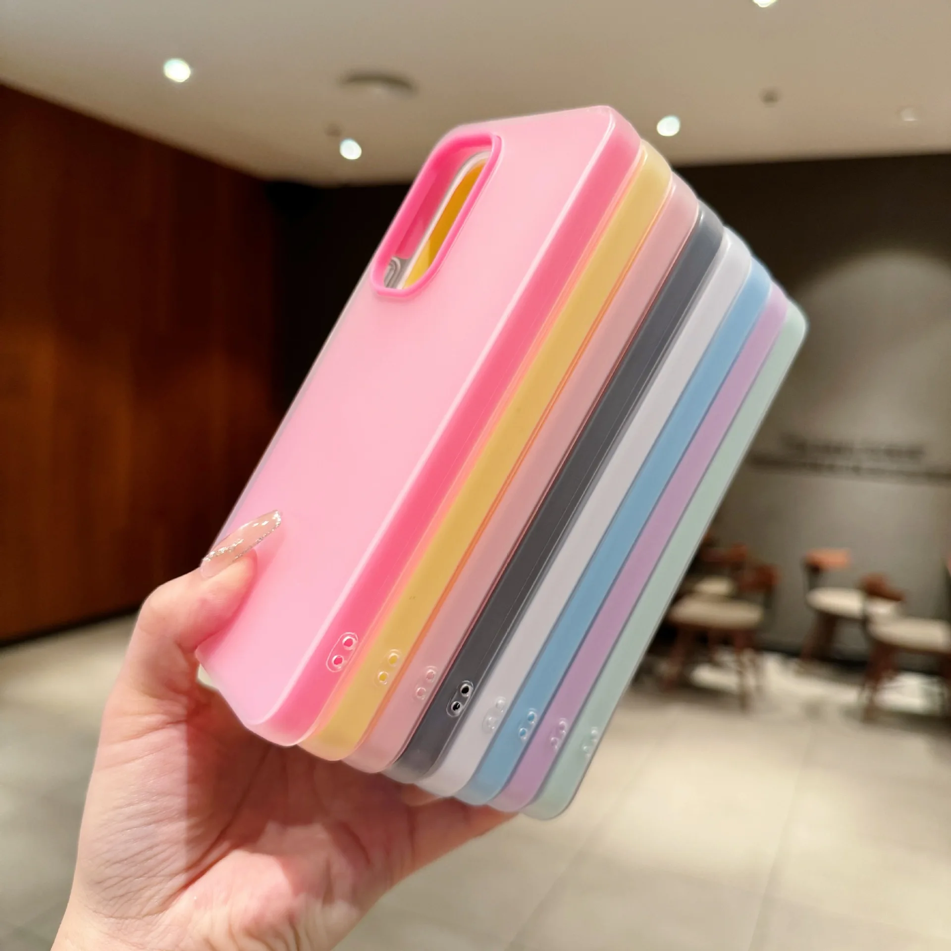 Für Galaxy S26 Ultra Jelly Handyhülle, zwei-in-eins, bonbonfarbenes TPU, A17, bemalbares Material – Detail 4