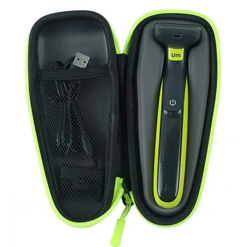 Estojo de viagem para philips one blade qp2530/2520, bolsa protetora portátil de eva para barbeador, bolsa de armazenamento para kit de preparação masculina