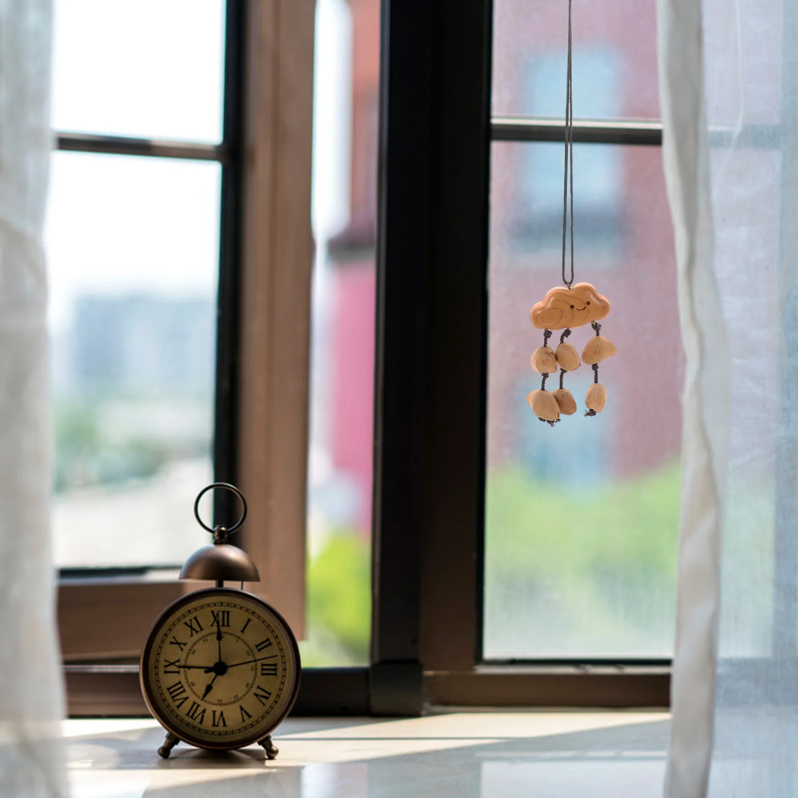 

Cloud Shape Car Hanging Pendant Handmade Fruit Shell Ornament For Rearview Mirror Or Bag Decor Automotive Interior Accessories