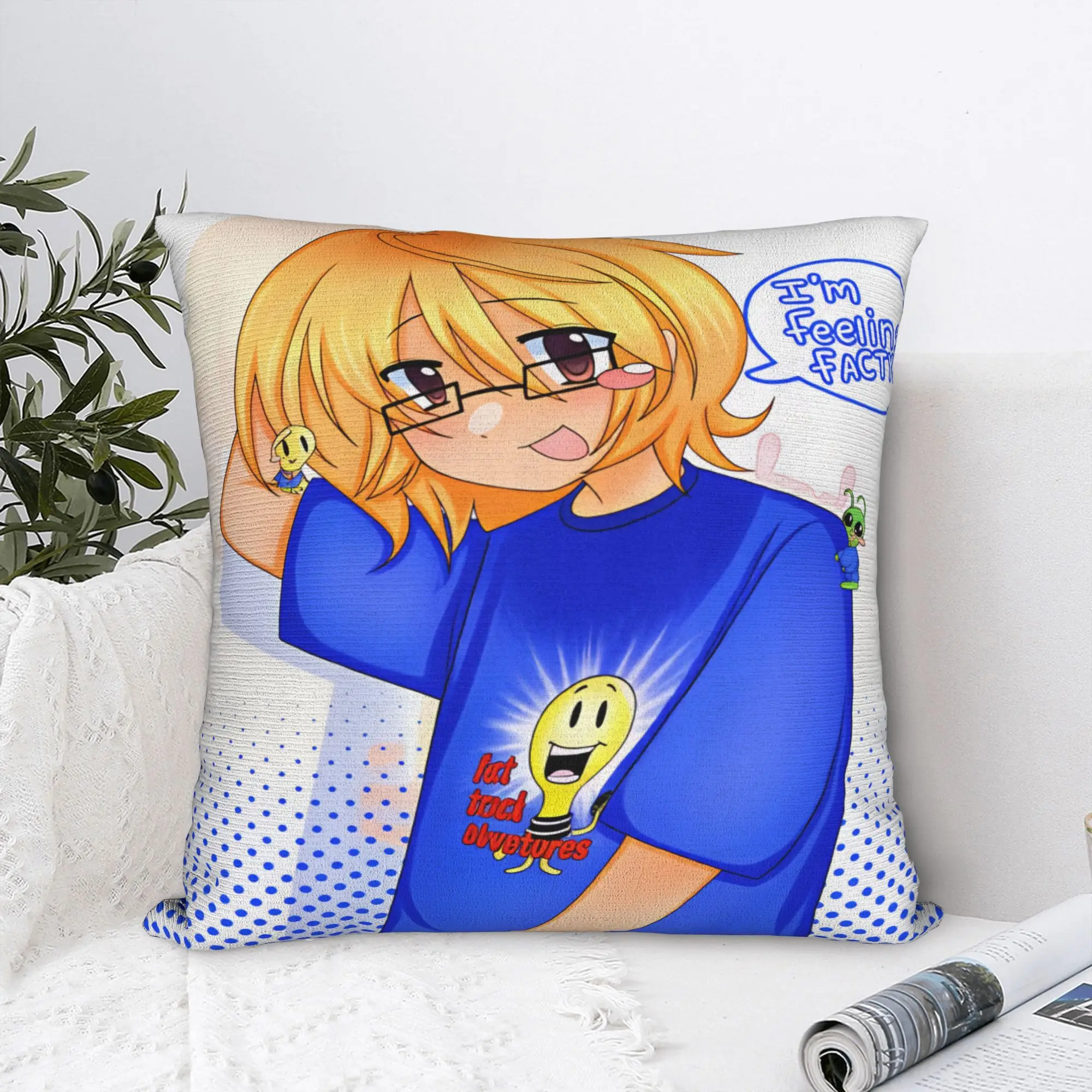 Fact Attack Adventures Pillowcases  Vintage Pillow Case For Chair Sofa Home Decor Comfy Pillow Cover