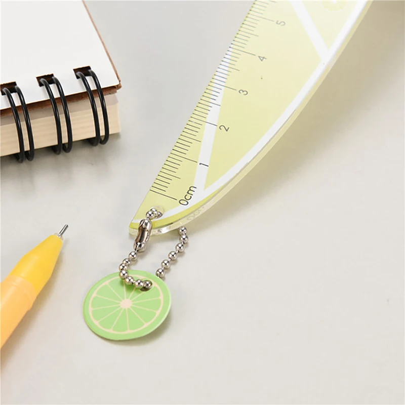 1PC Kawaii Fruit Ruler 15cm Cartoon Plastic Straight Ruler For Gifts Office School Supply Cute Stationery Candy Color Rulers