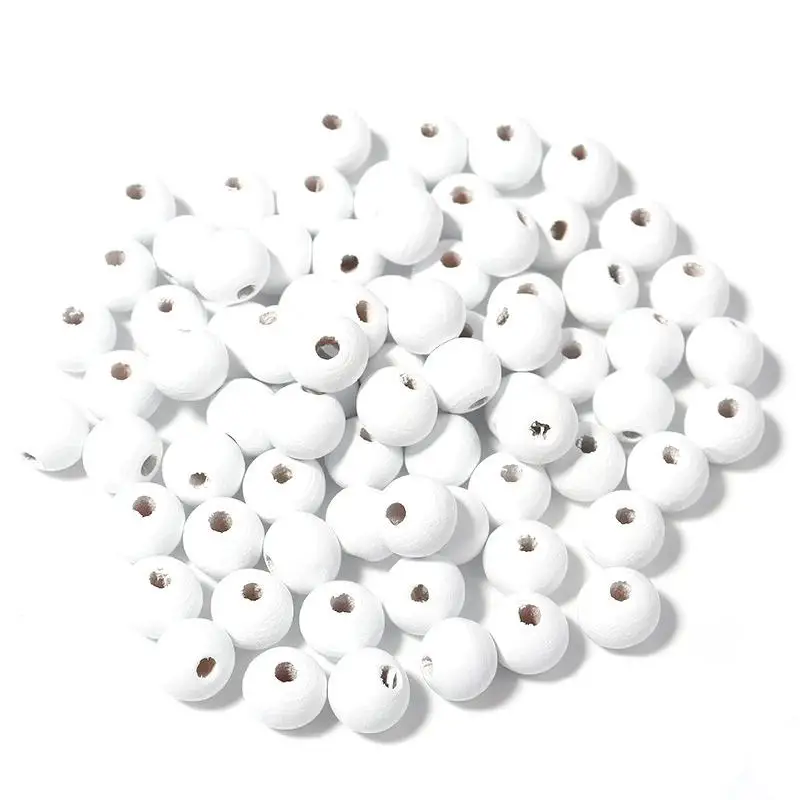 6mm 1000Pcs White Natural Wooden Round Ball Spacer Beads For Jewelry Making DIY 2017 New MT0223