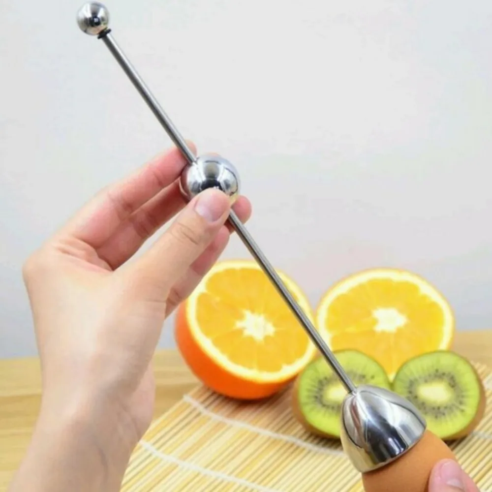 

2pcs Egg Tools Stainless Steel Egg Topper Cracker Practical Professional Egg Beater Multifunction Egg Cracker Separator Baking
