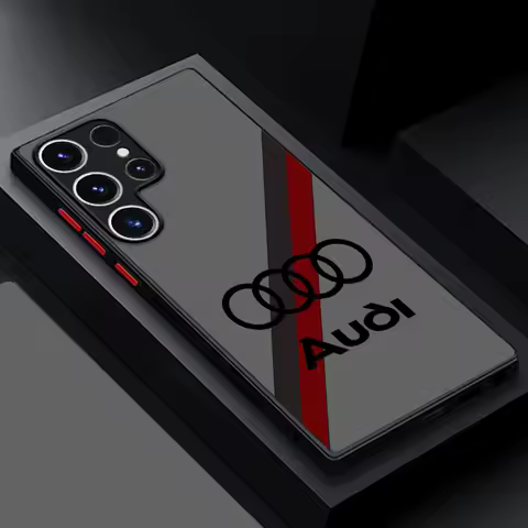 Soft shell Case for Samsung Galaxy S21 5G S23 S10+ S24 Ultra S21 S9 Plus S20 FE S25 Ultra S22 Plus RS6 A-Audi Black Line