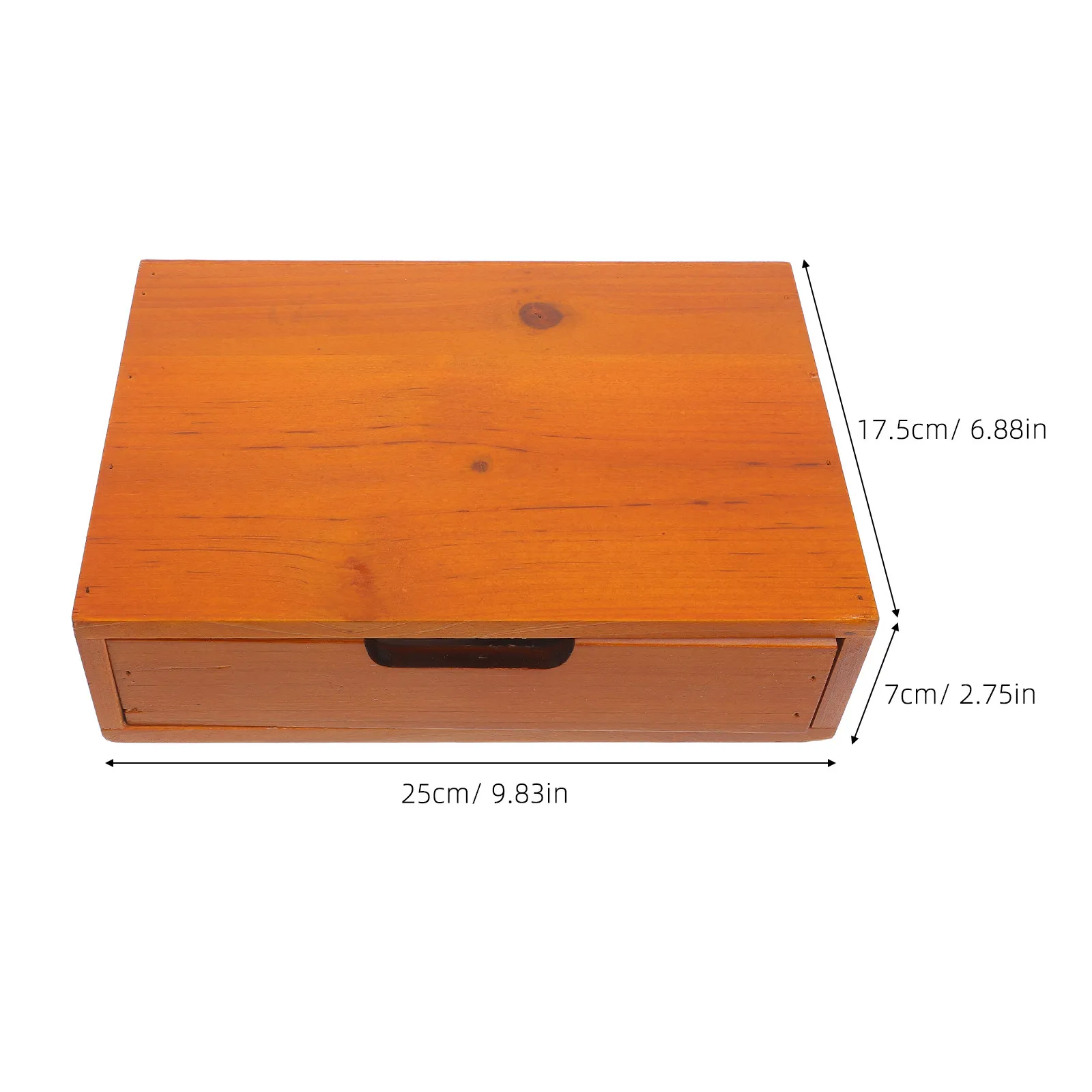 Wooden Desktop Storage Organizer with Drawer – Vintage-Style Stackable Tabletop Cabinet for Office and Home