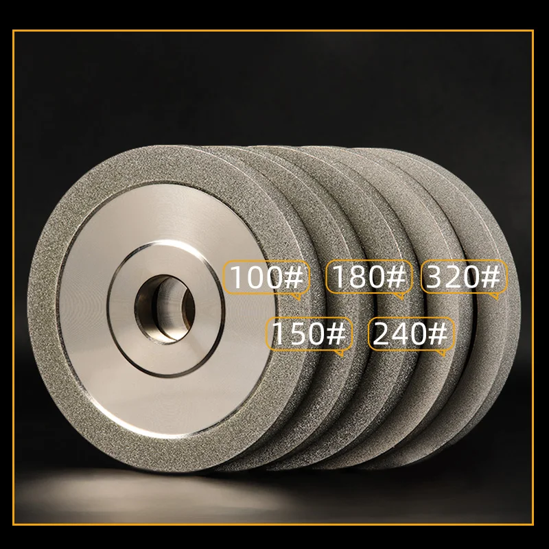 100x10x20x10mm Electroplated Abrasive Disc for Sharpener Tungsten Steel Milling Cutter Flat SDC Diamond Grinding Wheel