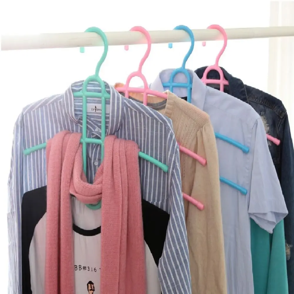 Multifunctional Hanger Hook Fishbone Clothes Hanger Clothes Rack Wardrobe Organizer Space 3 Layer Saver