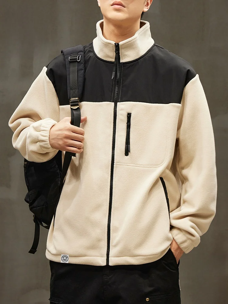 

PaulFrank Monkey Hooded Fce Jaet Men's Casual Warm Spring Autumn Outerwear Polyester Long Sve Zipper Closure Street S...