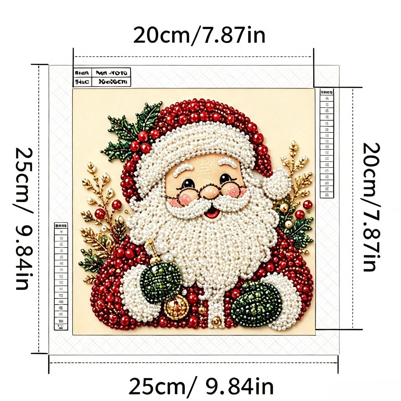 DIY Christmas Pearl Diamond Painting Art Kit Xmas Pearl Beads Art Craft for Gemstone Diamond Dots Beads Healing Stress-Relieving