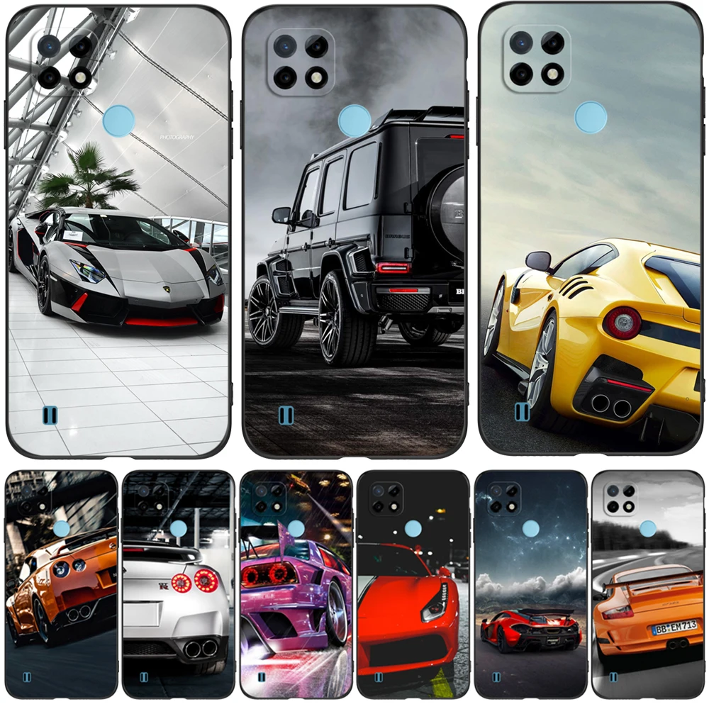 Чехол для Realme C21 для OPPO RealmeC21 C 21, задняя крышка для телефона 6,5 дюйма, чехол для RMX3201, чехол для бампера, чехол для спортивной гоночной машины