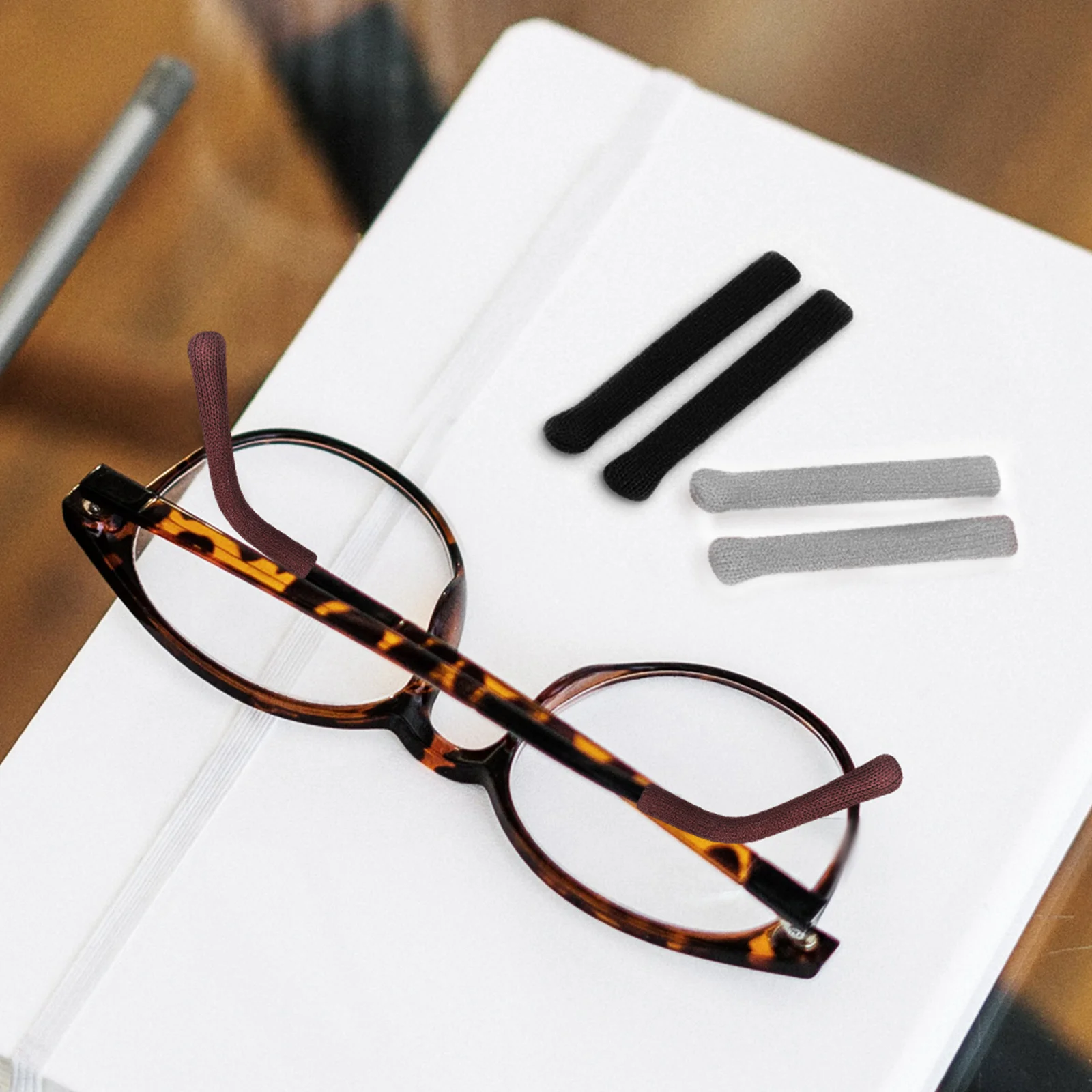 

Glasses Ear Cushion Knitting Eyeglass Arm Covers Soft Nonslip Temple Pads Universal Grips Eyeglasses