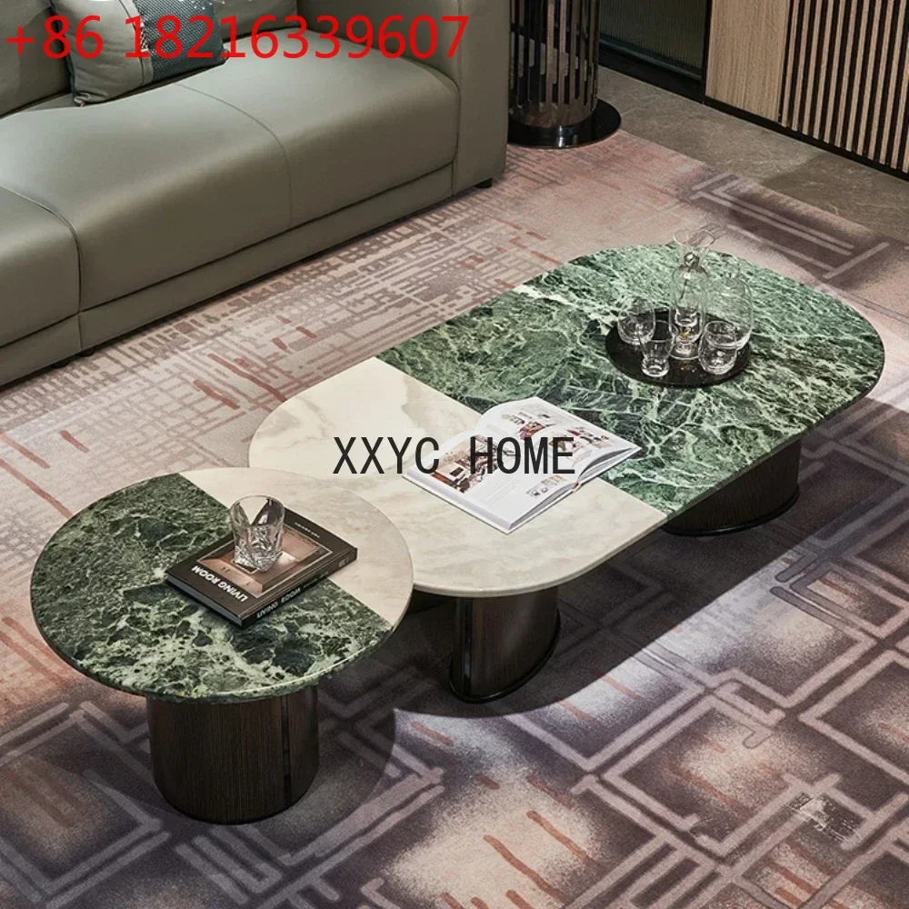 

Журнальный столик TAO Light Luxury, овальный, современный, минималистичный, из высококачественного мрамора.