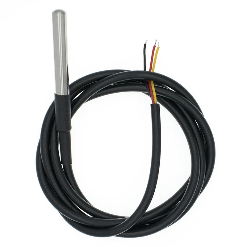 Ds18b20 stainless steel package 100cm/300cm waterproof 18b20 cable probe temperature sensor