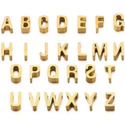 5Pcs Stainless Steel Alphabet Letters Beads Necklace Bracelet Charms Spacer Beads for DIY Jewelry Making Choker Pendant Findings