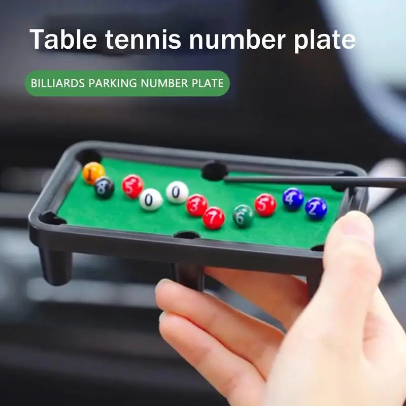 Car Phone Number Display Car Creative Billiard Parking Sign With Billiards Shaped Phone Number Car Phone Holder Detachable Phone