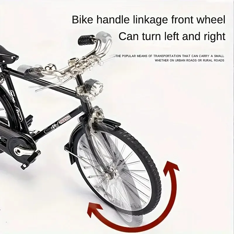 창의적인 DIY 자전거 모형 장난감 시뮬레이션 레트로 28 메탈 다이캐스트 자전거 모형 1:10 재미있는 장난감 미니 합금 자전거 모형 스케일 키트