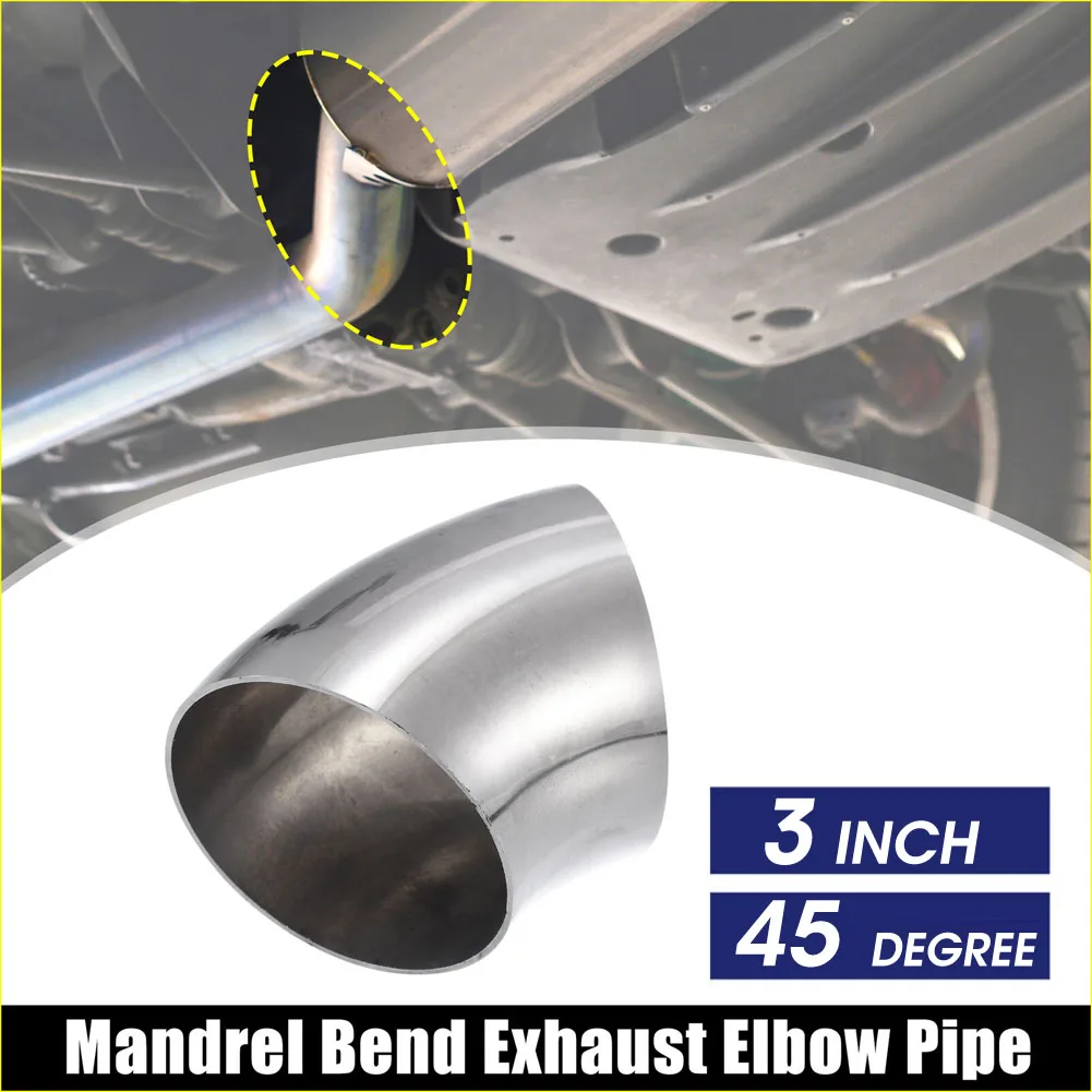 Universal 45 Degree Stainless Steel Elbow Sanitary Welding Pipe Fitting Car Motorcycle Exhaust Pipe Muffler Welded Pipe