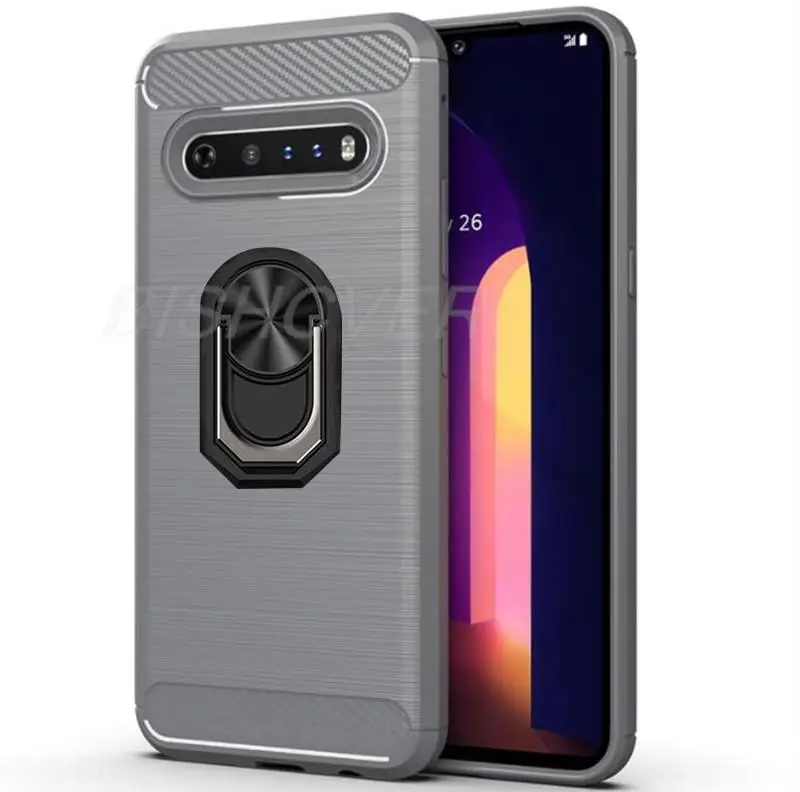 Carbon Fiber Brushed Shockproof Soft Cover For LG V60 ThinQ 5G 6.8