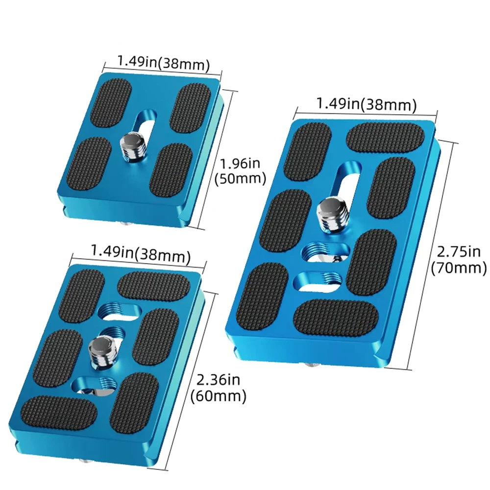 Aluminum Alloy SLR Camera Tripod Head Universal Quick Release Plate Arca Swiss 50MM/60MM/70MM