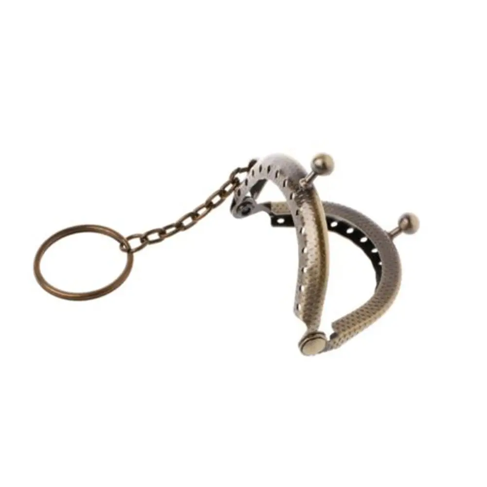 Mini Ball Head Key Ring Metal Bags Part Replacement Coin Purse Frame Kiss Clasp Lock Wallet Accessory Clutch Lock