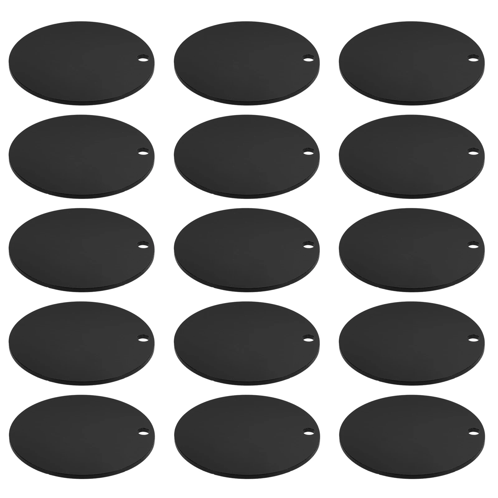 

30Pcs Black Acrylic Keychain Blanks Mini Round Discs Double Sided DIY Craft Supplies Decorative Acrylic Accessories
