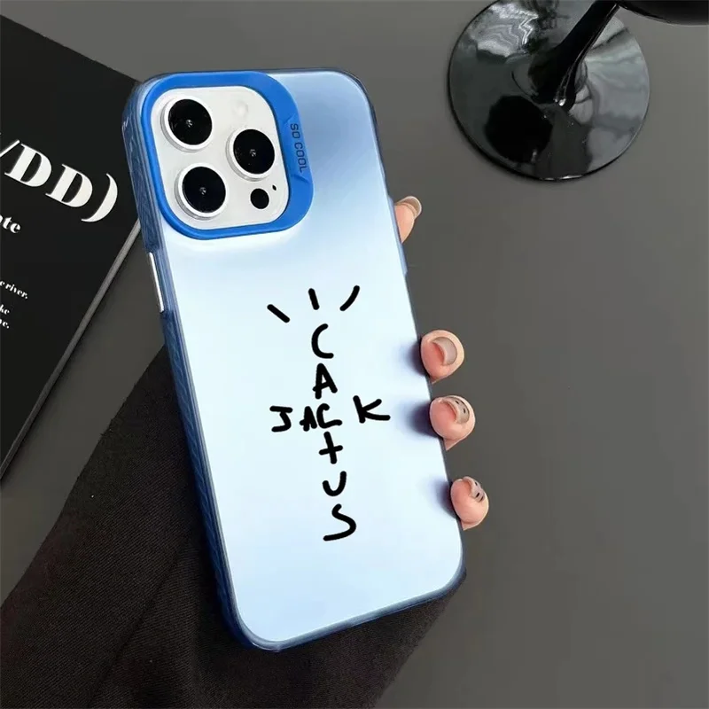 الفاخرة شارع سكيت الصبار الهيب هوب للصدمات جراب هاتف آيفون 16 15 14 13 12 11 برو ماكس ترافيس سكوت عدسة حماية