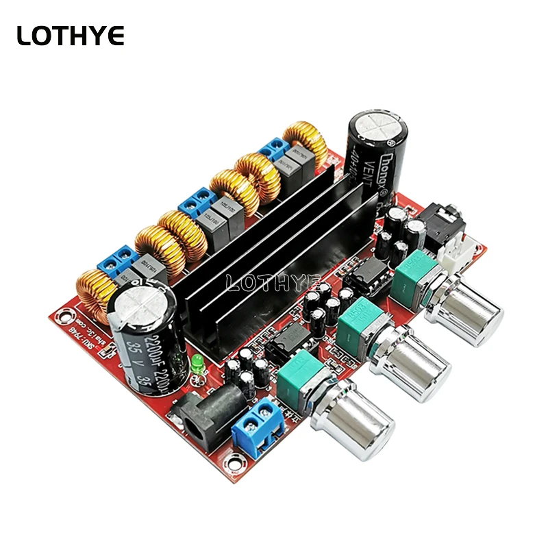 Digital Subwoofer Amplifier Board TPA3116D2 DC 12V-24V 2 * 50W+100W 2.1 Channel Digital Power Amplifier For DIY Audio