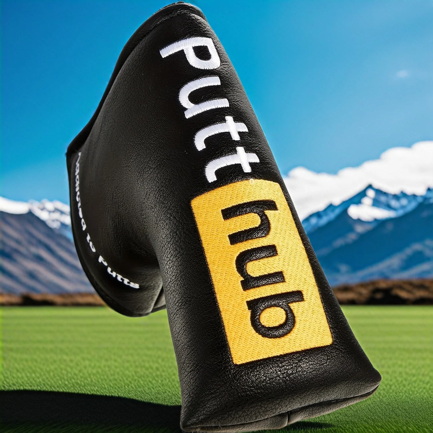 قطعة واحدة من مجموعة قضيب الدفع على طراز PuttHub Mallet&Blade، هدية جولف ممتعة ومبتكرة، غطاء حماية متين وأنيق لنادي الجولف #3