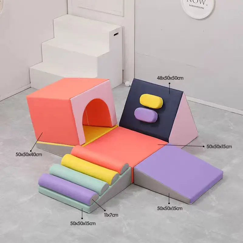 Factory Customizable Indoor Soft Play Set Climbing Slide Tunnel for Preschoolers Babies Sensory Training Sensory Play Game House view 4