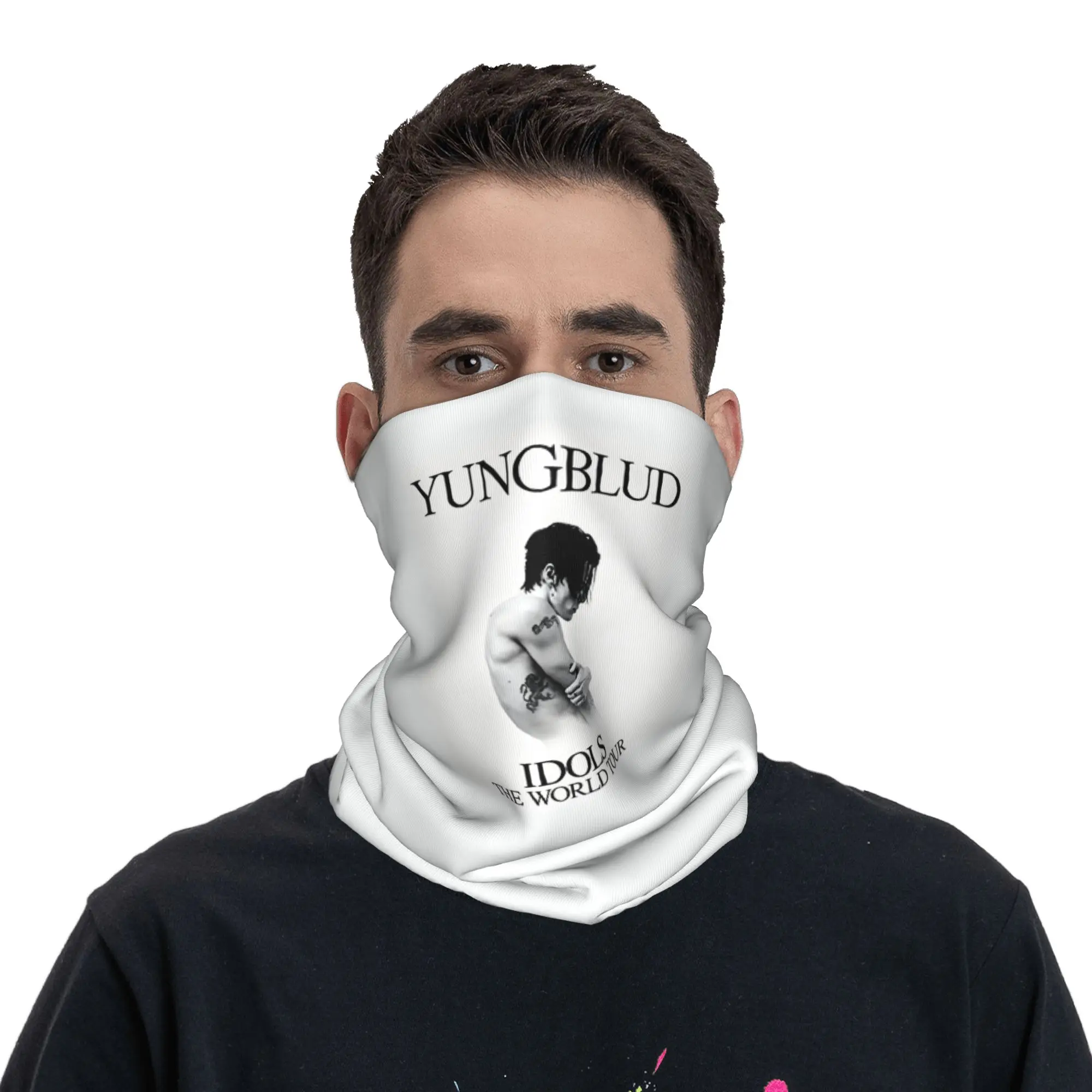 Yungblud IDOLS The World Tour Merch Bandana Neck Gaiter Printed Mask Scarf Face Mask Riding For Men Women Adult Breathable