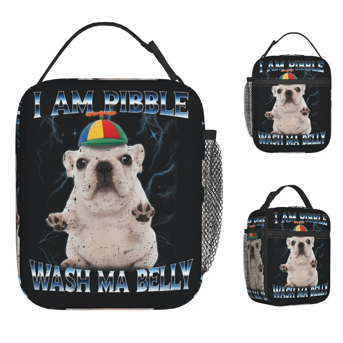 

Забавная сумка для обеда I Am Pibble Dog Puppy для унисекс, ланч-бокса с принтом, винтажная сумка-холодильник для пикника, портативная сумка-холодильник Оксфорд, сумки для еды