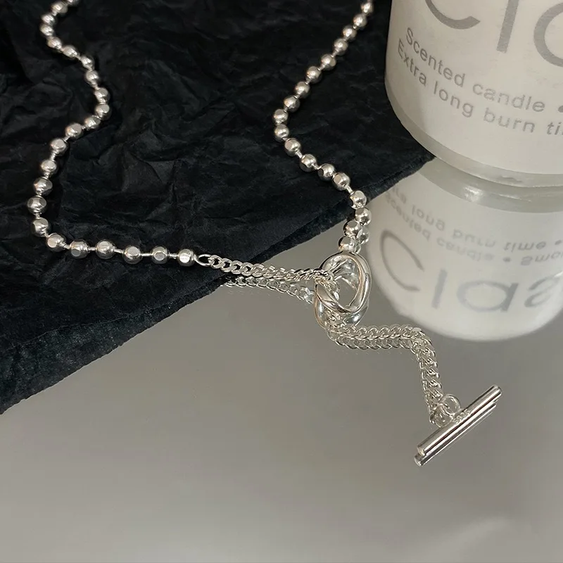 925 Sterling Silver Necklace For Women Adjustable Necklace Adjustbale Small Beads Choker Necklaces Birthday Gift Chocker