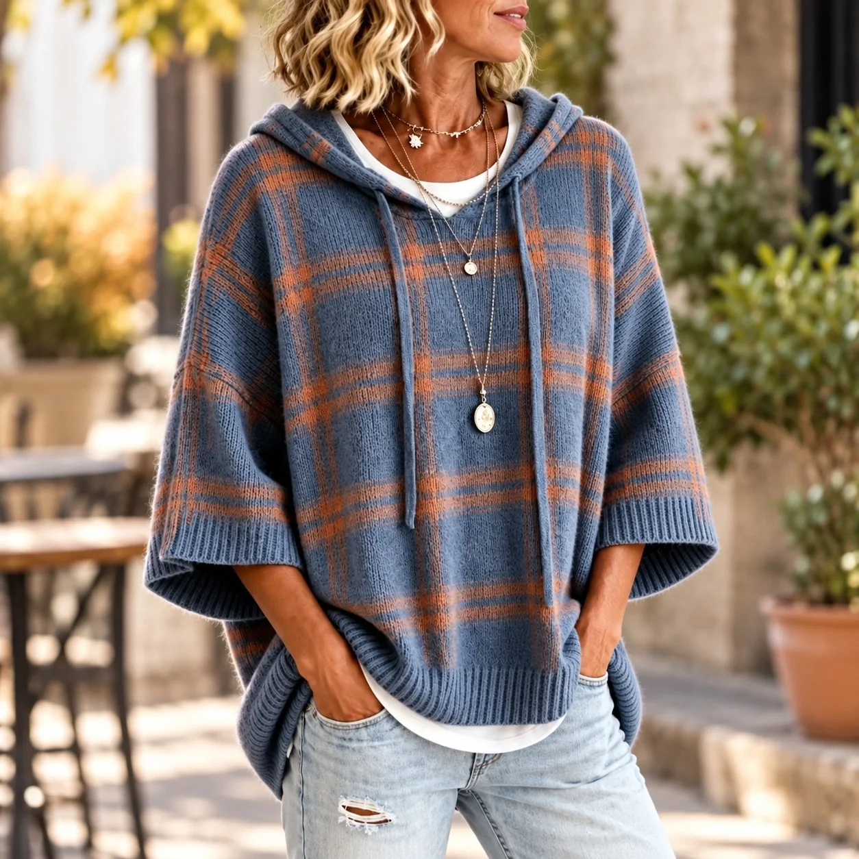 Hooded Loose Fit Hoodie Vintage with Regular Length Hooded Neckline Long Sleeve Sports Pattern Casual Pullover Women Hoodie