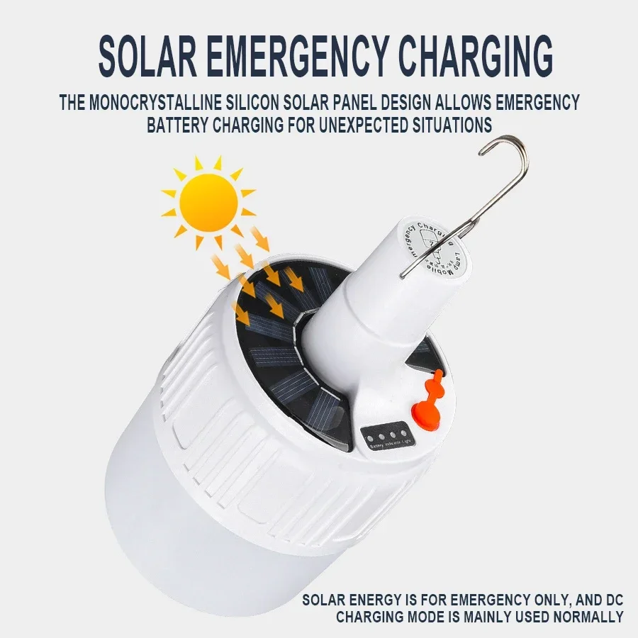 100W High Power Portable LED Camping Light Solar Rechargeable LED Working light with remote control emergency lights Tent lights