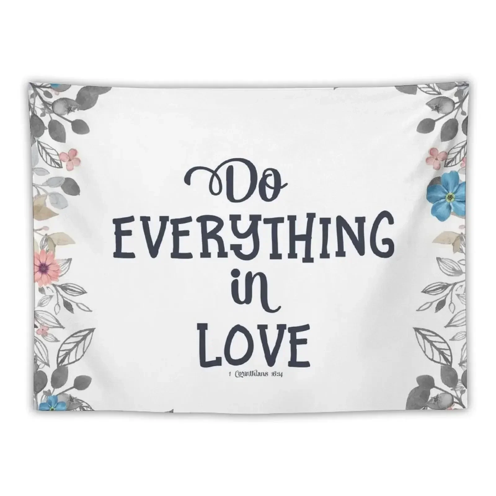 

Christian watercolor quote Tapestry Room Aesthetic Wallpaper Bedroom Tapestry