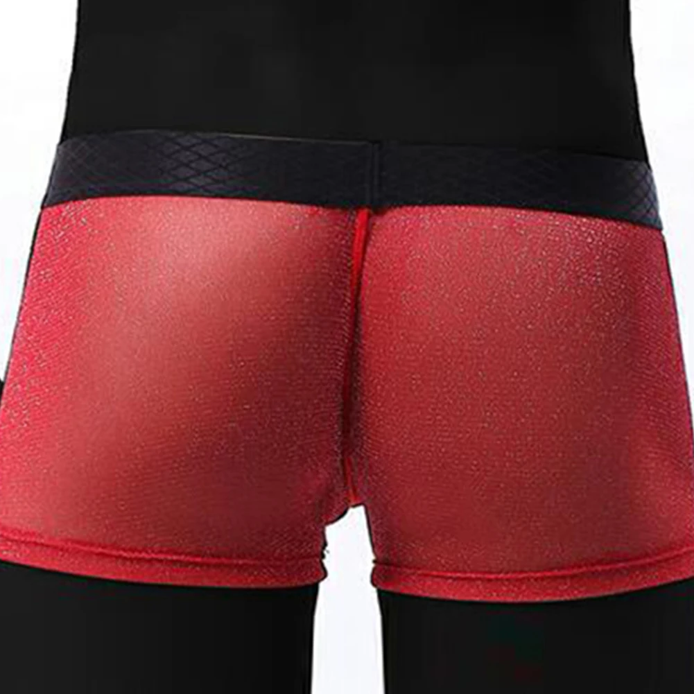 Slips Unterwäsche Pantie Herren Slips Herren Mesh Boxershorts Unterwäsche Durchsichtige Bulge Pouch Stretchy Shorts M 2XL