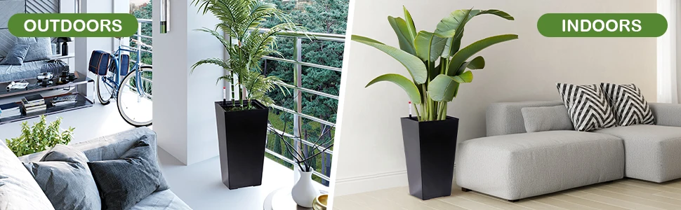 Tall Rectangular Planters Set of 2
