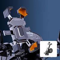 360 Rotatable Bike Stand Black alloy 360 Degree Phone Holder Adjustable Viewing Angle Compatible With Rearview Mirror