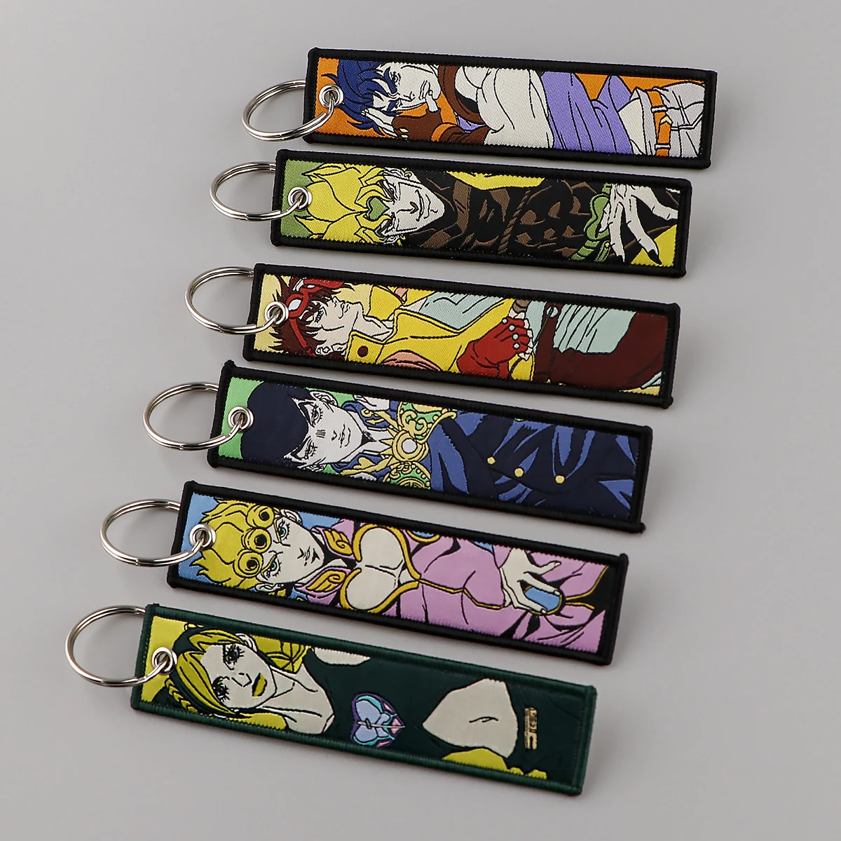 Portachiavi per moto e auto zaino Manga Key Tag ricamo chiave Fobs portachiavi Fashion Chaveiro