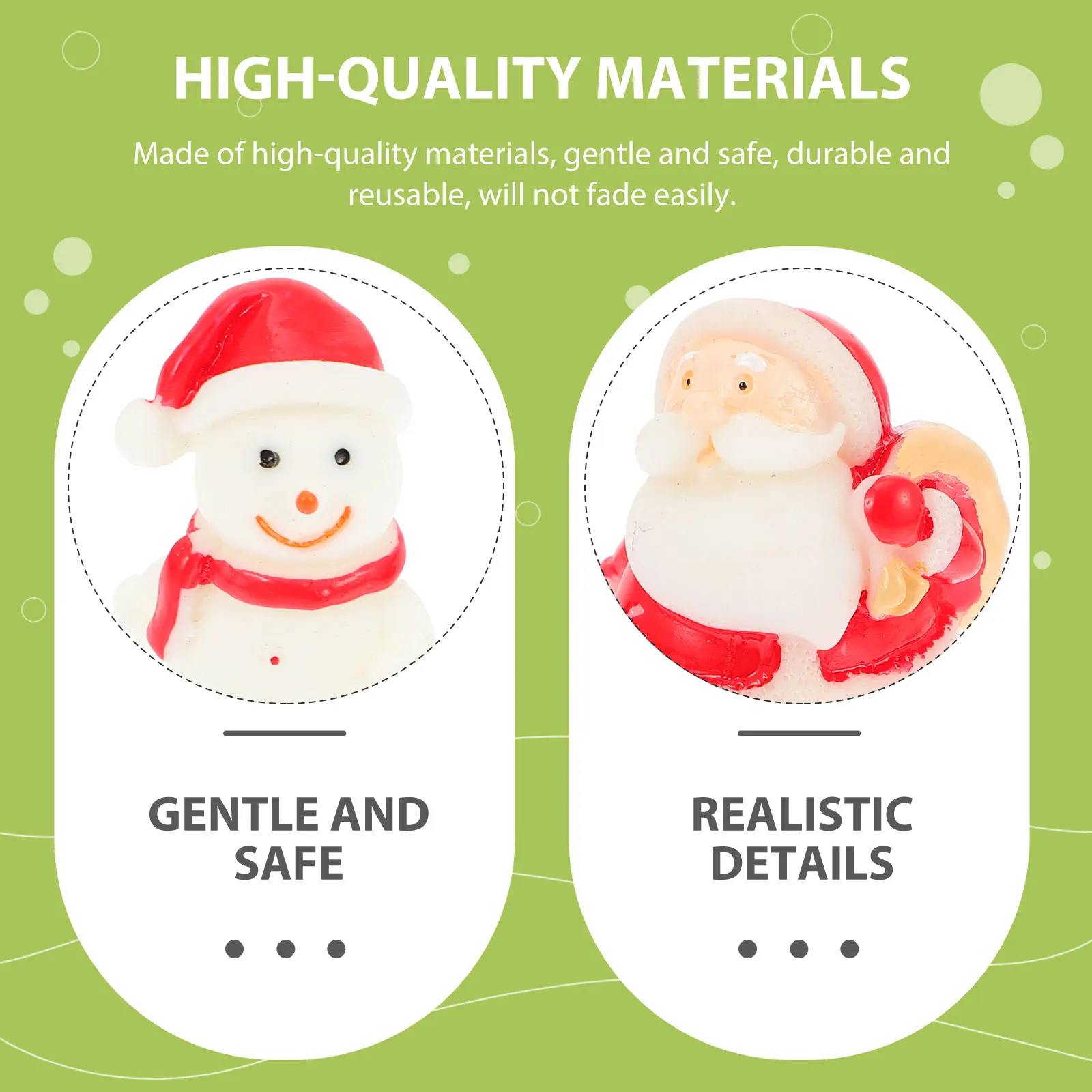 

20pcs Snowman Figurines Miniature Christmas Crafts Resin Fairy Garden Ornament Diy Dollhouse Decoration Micro Landscape Holiday