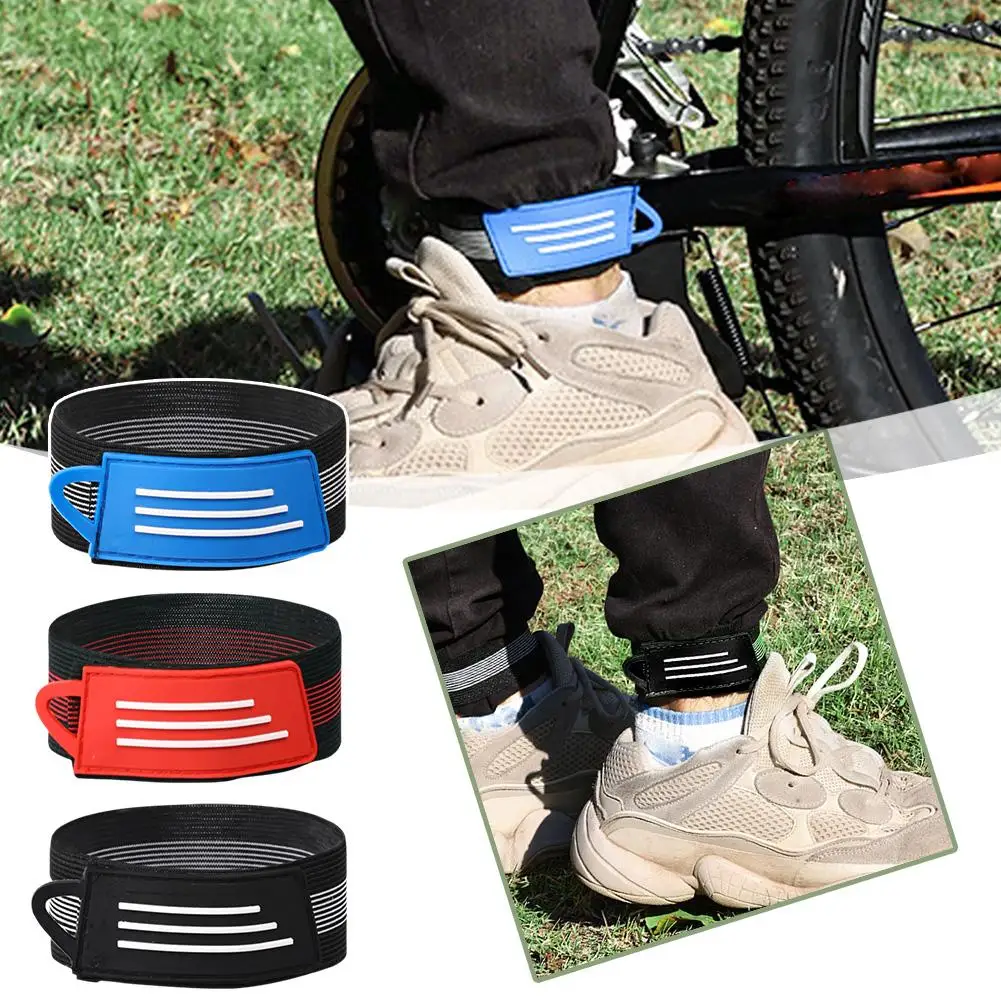 Tornozelo Leg Bind para Bicicletas, Calças Bandage, Pant Bands, Pulseira Strap, Joggings Clip, Ciclismo Arnês, Camping, ao ar livre, J6L6