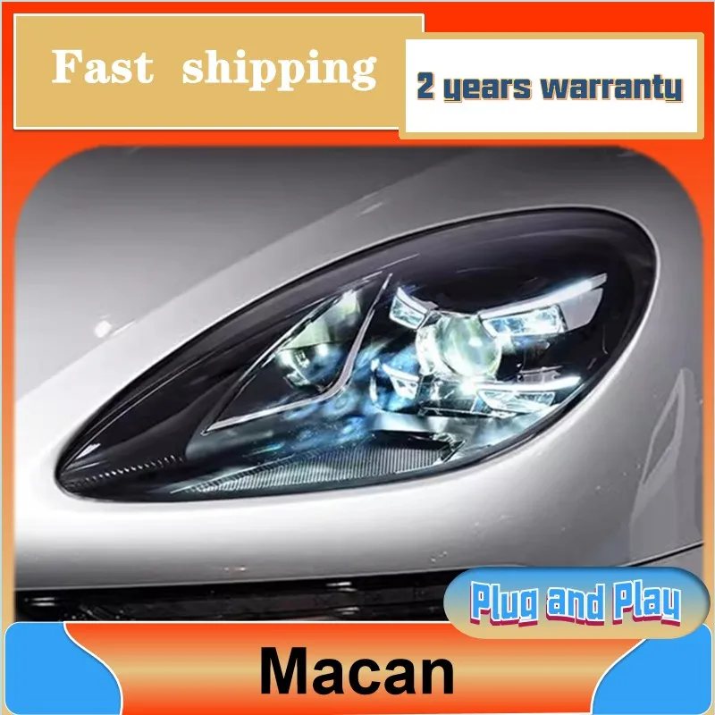 Car Styling for Porsche Macan Headlamp 2014-2017 Macan Headlight DRL Turn Signal Low High Beam Projector Lens