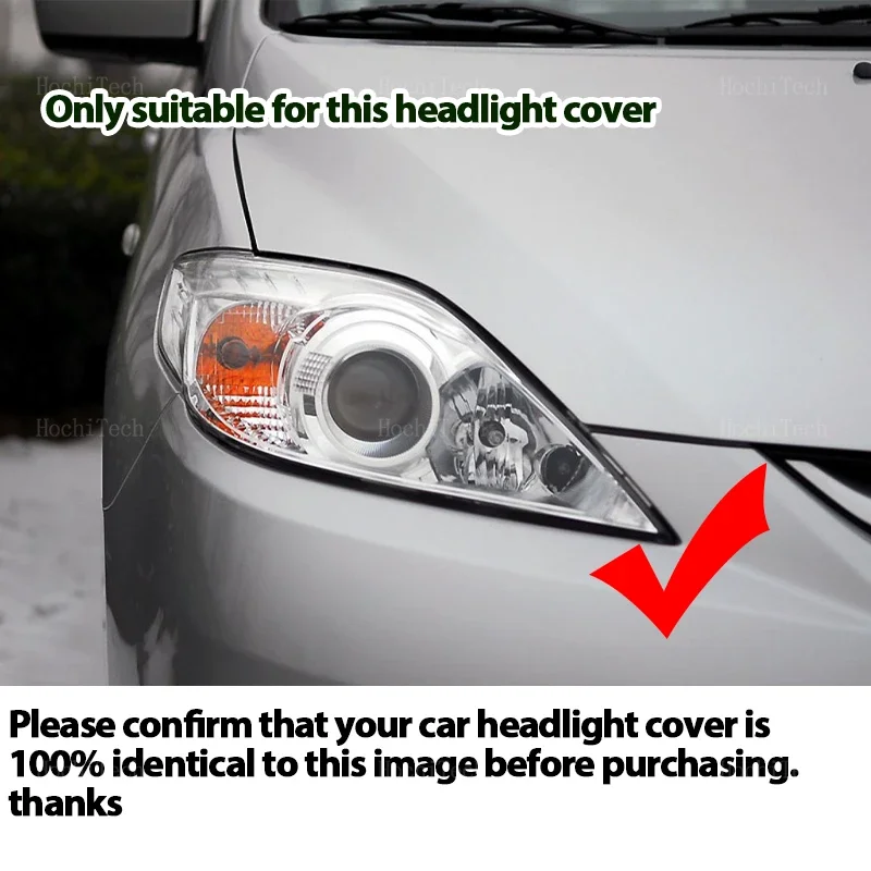 Headlight Lampshade Transparent Lens Left and Right Lampshade Protective Cover For Mazda 5 Premacy CR Facelift 2008 2009 2010